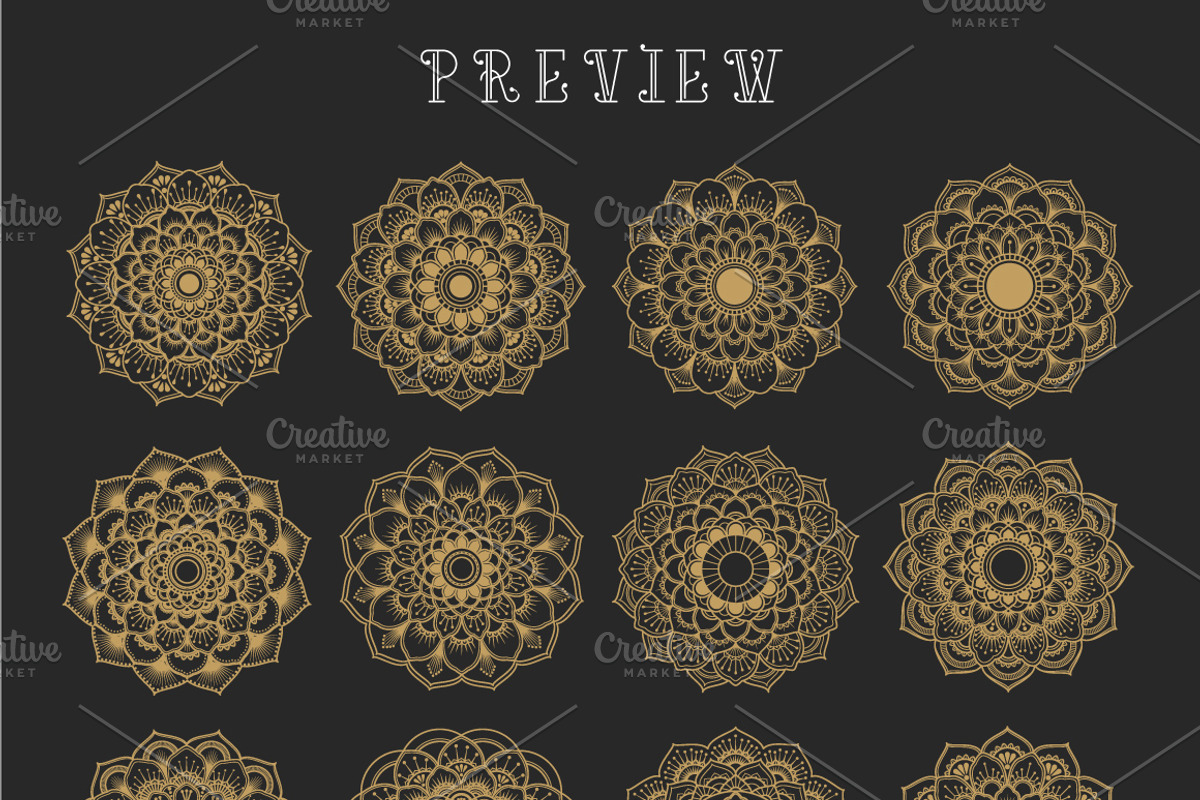 60 Mandala Tattoo & Coloring Page, a Decorative Illustration by Raftel (Photo 2 of 5)