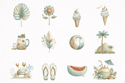 Whimsical Summer Clipart Bundle, an Illustration by DreamArtGraphic (Thumbnail 5 of 8)