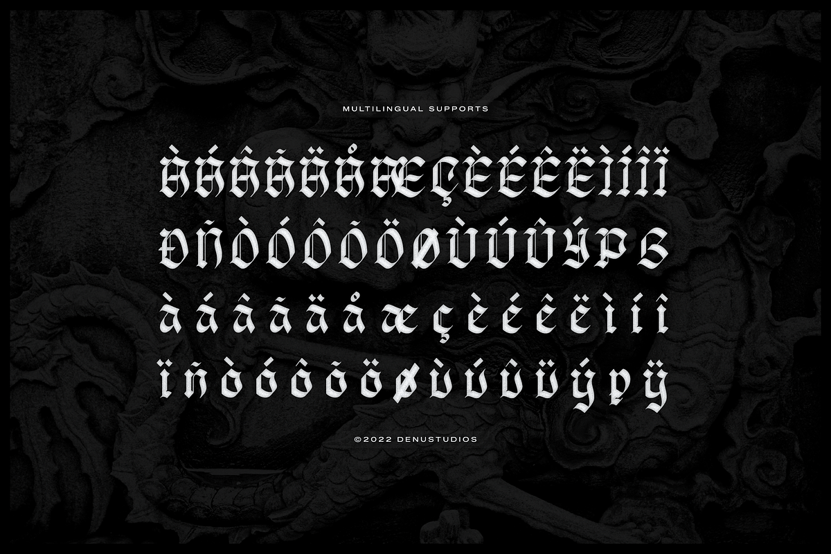 Jeff Zorvyk | Blackletter Typeface, a Blackletter Font by Denustudios (Photo 12 of 12)