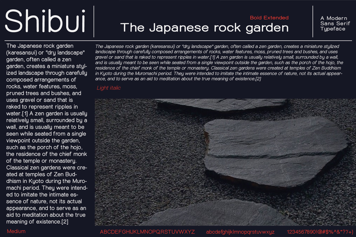 Shibui - Sans Serif font Family preview 7