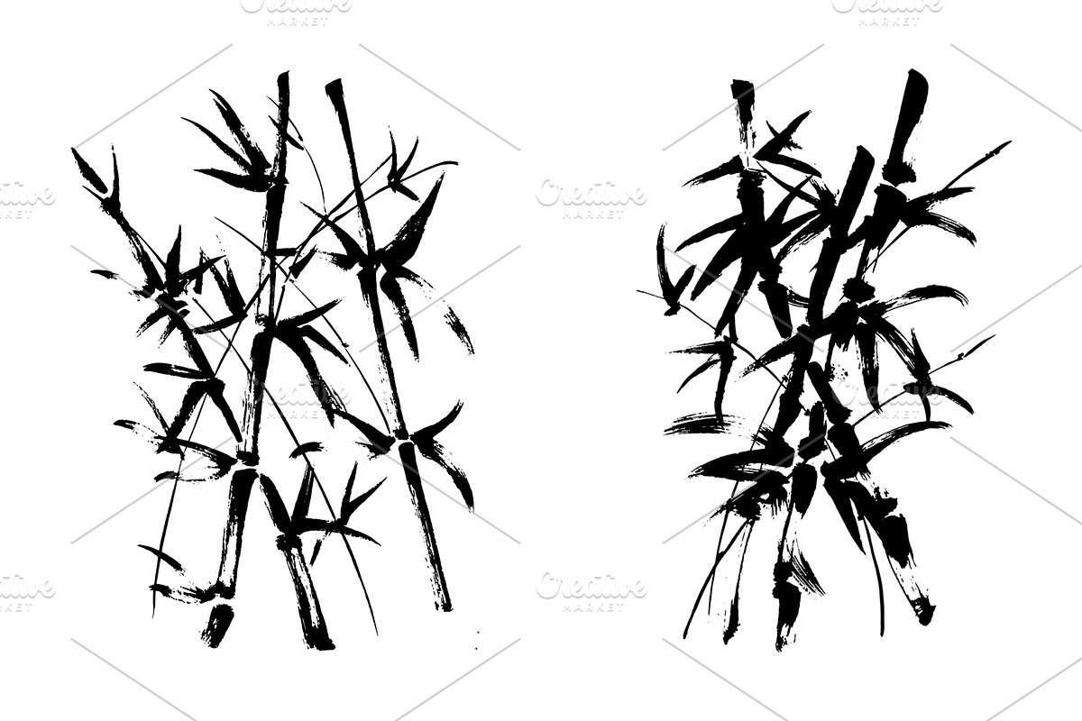 Vector japanese bamboo set, a Decorative Illustration by DerzhavinaArt (Photo 4 of 4)