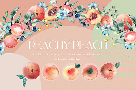PEACHY PEACH Watercolor collection