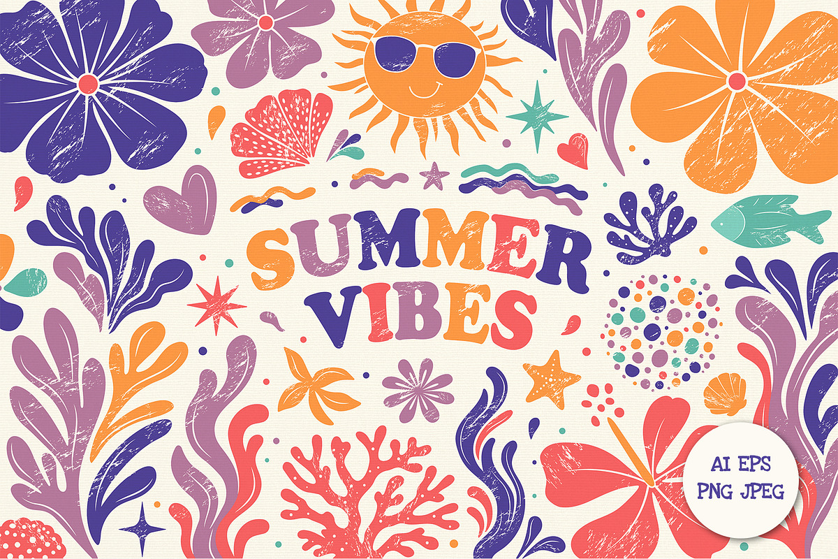 Tropical Summer Vector Clipart, an Illustration by Hanna's ArtLab (Photo 1 of 7)