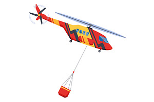 Helicopter extinguishing, an Illustration by Things for designers