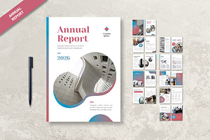 White Blue Creative Annual Report, a Magazine Template by UICreative