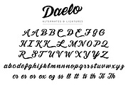 Daelo Script Typeface, a Script Font by lindseykm (Thumbnail 6 of 7)