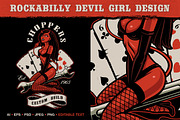 Rockabilly devil girl, an Education Illustration by Harry Kasyanov (Thumbnail 1 of 4)