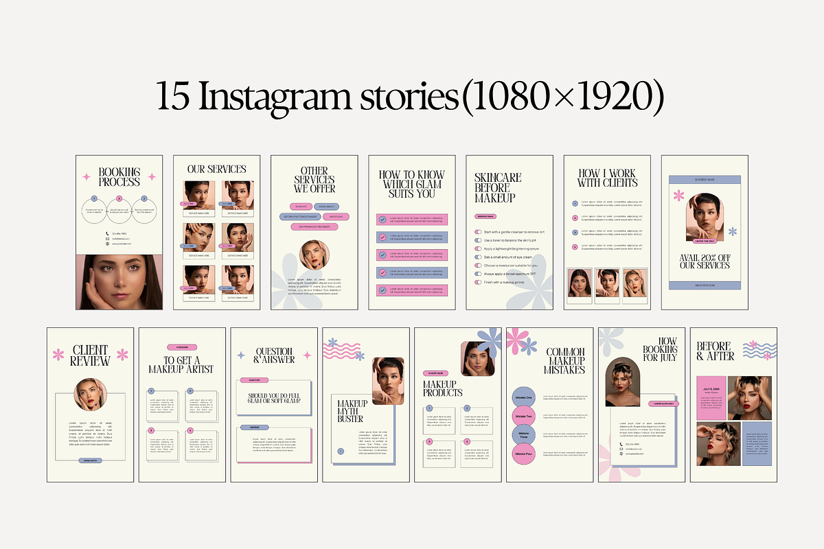 Esthetician Instagram Template, a Social Media Template by Anna Design Studio (Photo 4 of 11)