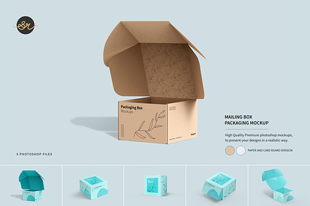 Mailing Box Packaging Mockups