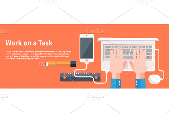 Businessman working on notebook with preview 2