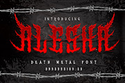 AlesA Modern Metal Horror Font, a Blackletter Font by dansdesign (Thumbnail 1 of 7)