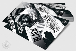 Black And White Party Flyer Template