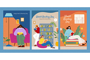 World Book Day Poster Template Set, a Poster Template by TotallypicRF