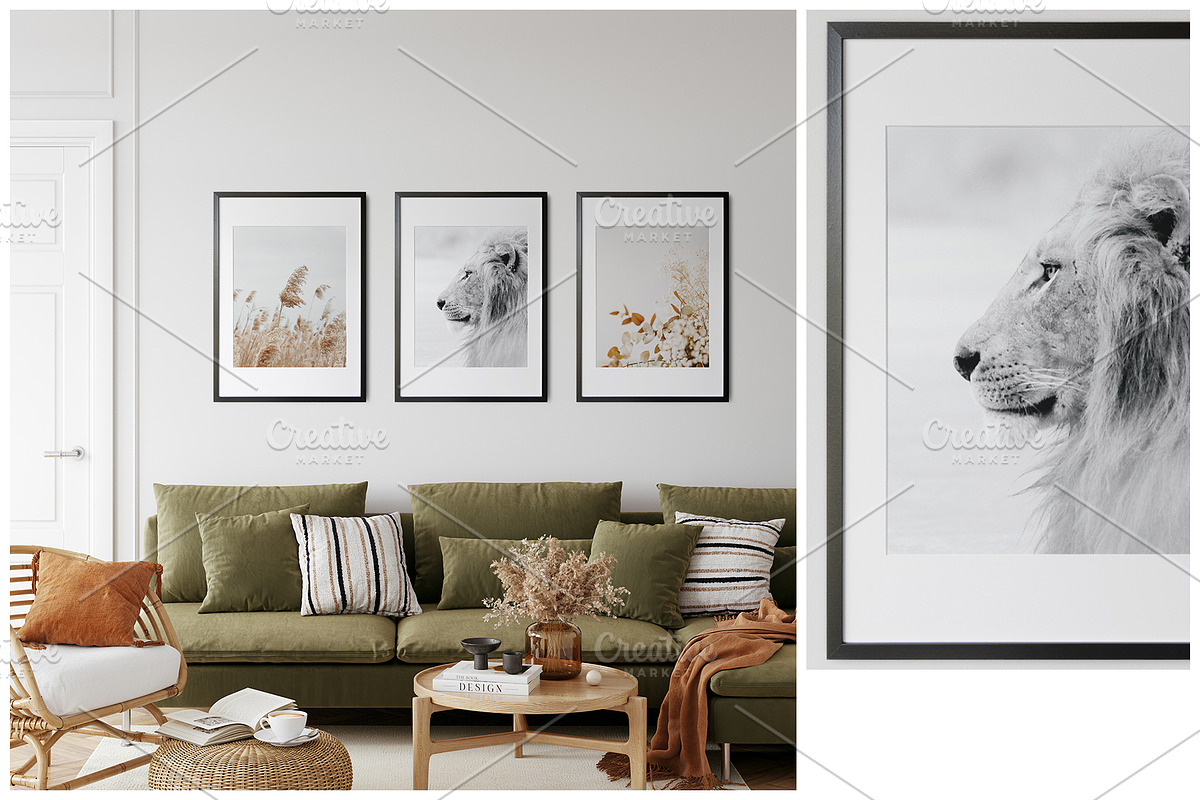 Frame & Wall Mockup Bundle, a Print Template by Yuri-U (Photo 16 of 25)