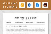 Marketing Resume Template, a Resume Template by ResumeInventor (Thumbnail 1 of 9)