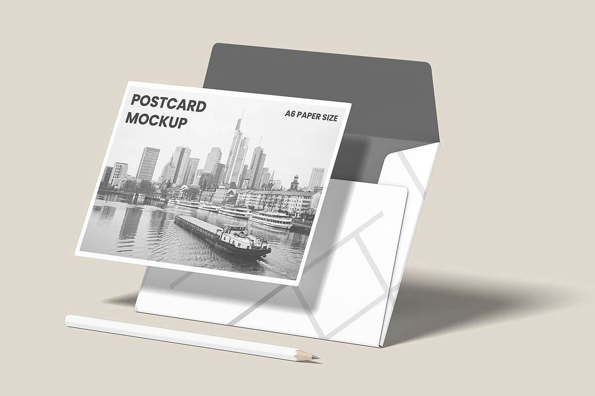Postcard with Envelope Mockup, an Advertising Mockup by Compositing Studio (Photo 14 of 20)