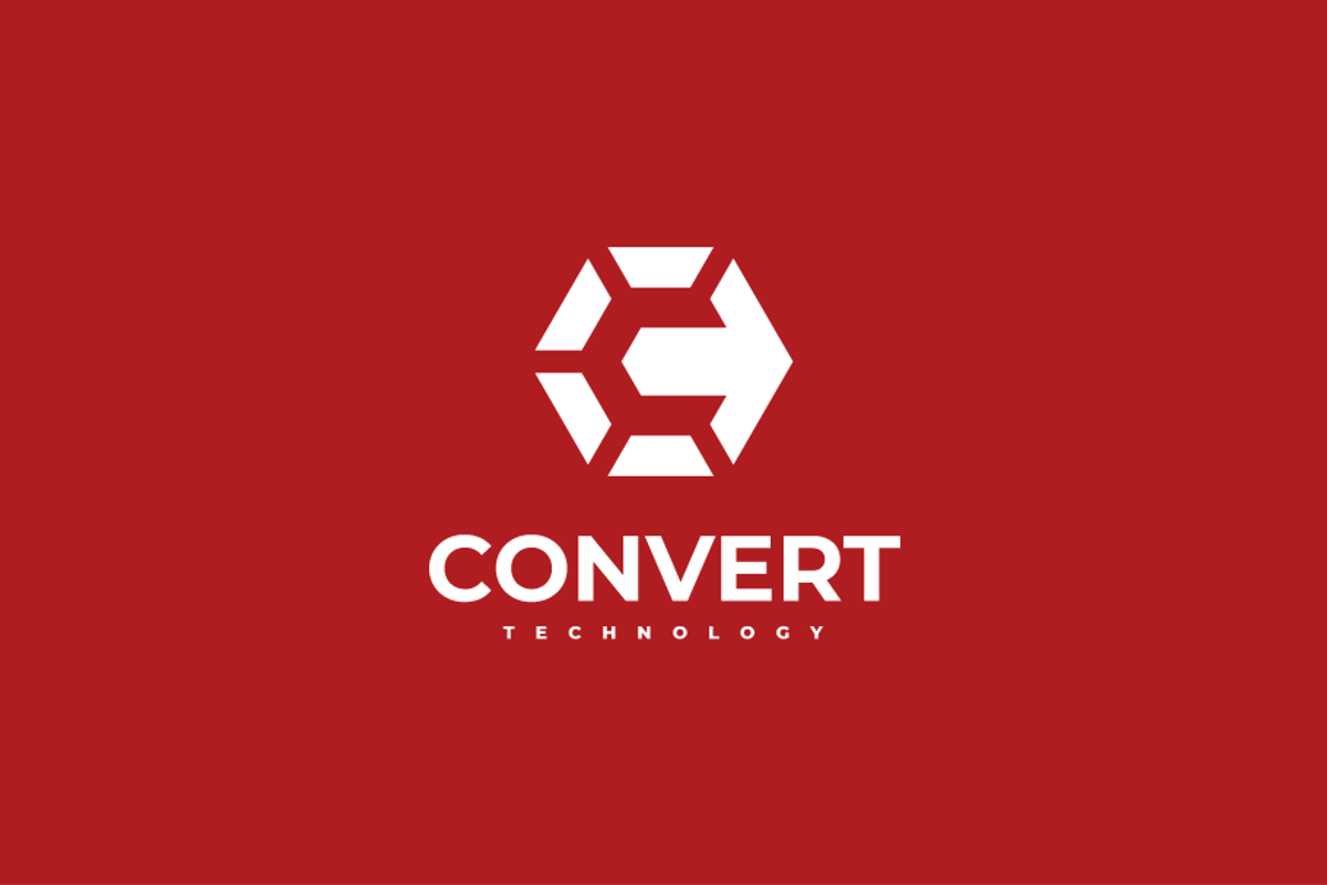 Convert Letter C Hexagon Logo Design preview 2