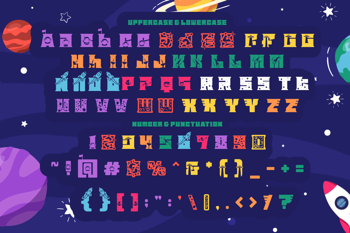 Astral Zenith - Star Space Font, a Font by PutraCetol Studio (Photo 7 of 11)