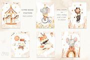 VINTAGE CIRCUS. Watercolor animals, an Animal Illustration by OlliArtDesign (Thumbnail 7 of 10)