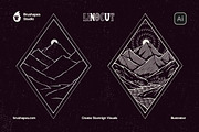 Linocut Illustrator Brushes, a Brush Add-On by brushapes.com (Thumbnail 5 of 6)