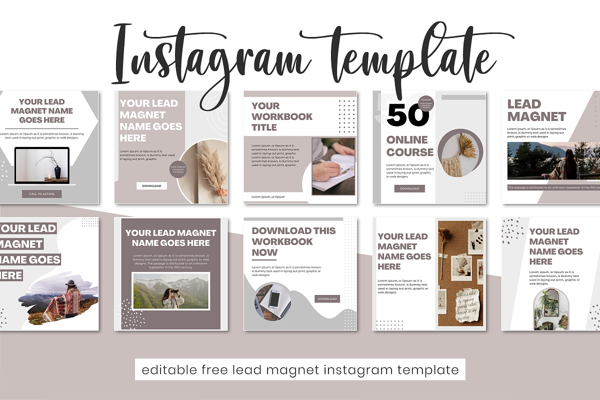 Lead Magnet Templates Canva, a Social Media Template by Snapybiz