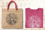 Sunflower Doodle Art Zentangle SVG, an Object Graphic by Dasagani (Thumbnail 3 of 3)