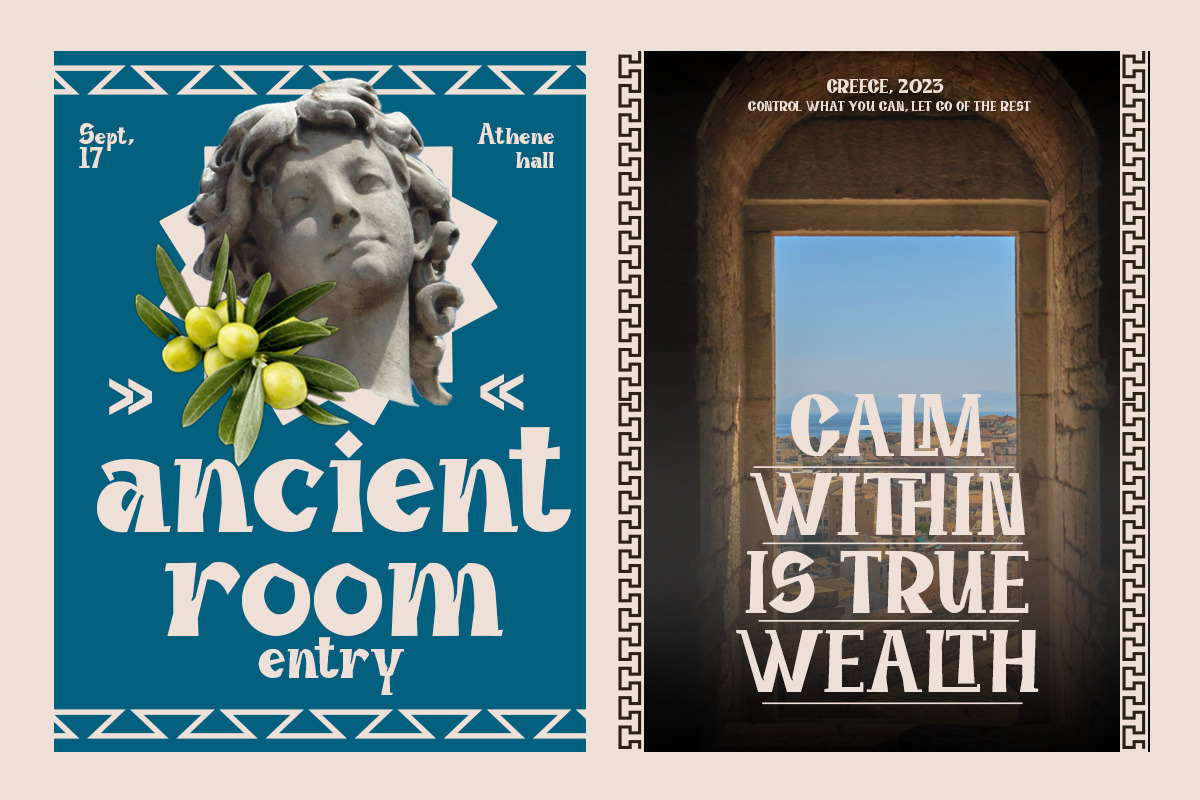 Gragilia - Ancient Greek Font, a Serif Font by Pandeka Studio (Photo 2 of 9)