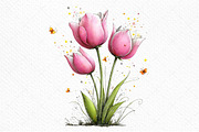 Whimsical Easter Flowers Clipart Png, an Illustration by Craft Nest (Thumbnail 9 of 11)