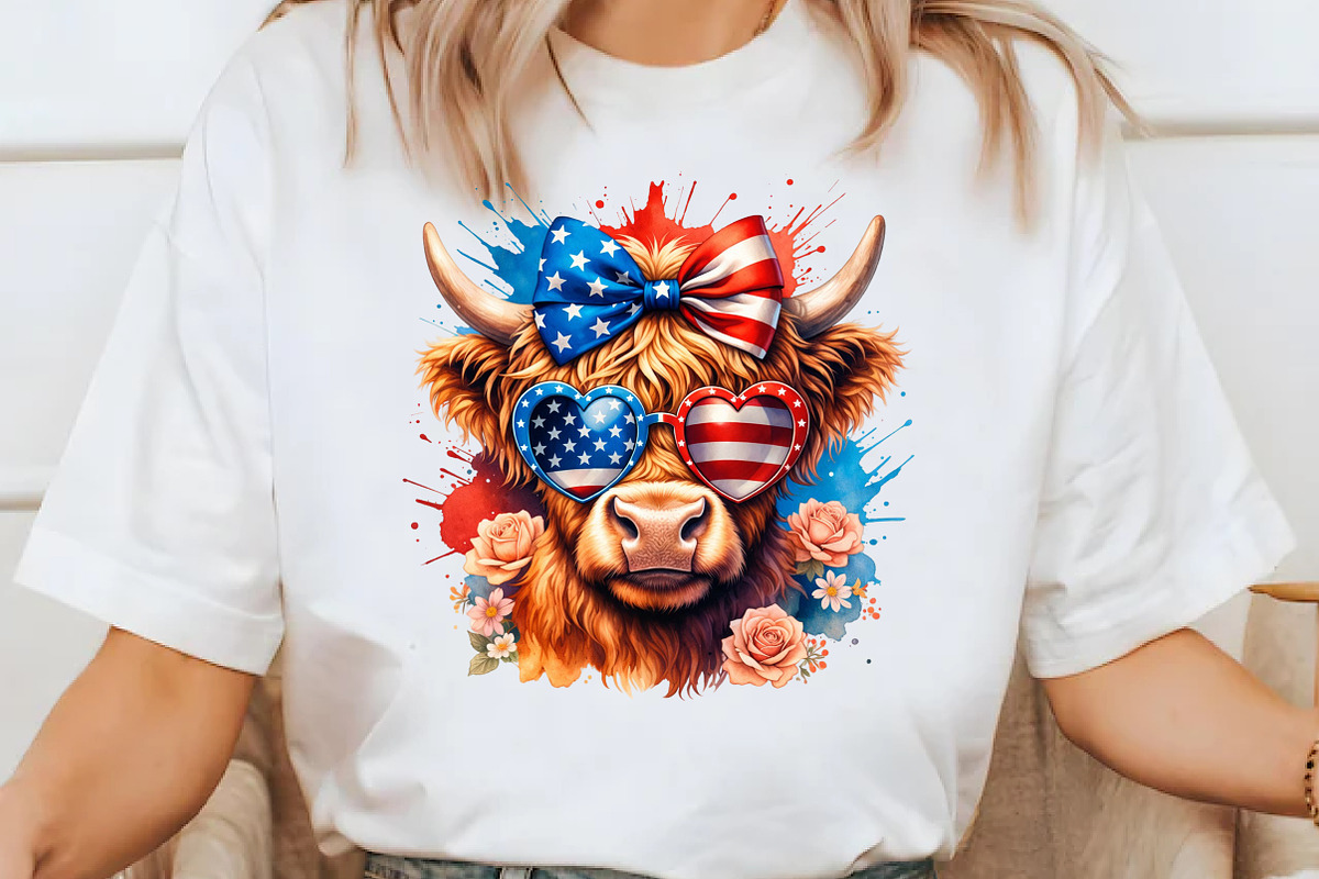 Western America Highland Cow png, an Illustration by Designworld (Photo 2 of 5)
