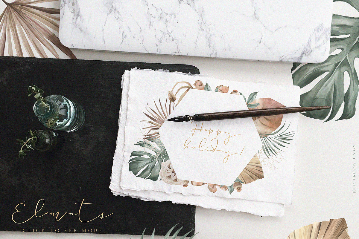 Modern Oasis Watercolor Collection, an Animal Illustration by Julia Dreams (Photo 9 of 10)