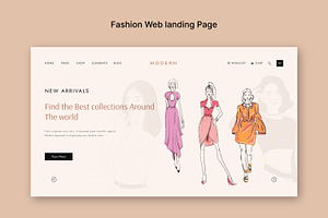 Fashion Web Landing Page, a Landing Page Template by sumonuix
