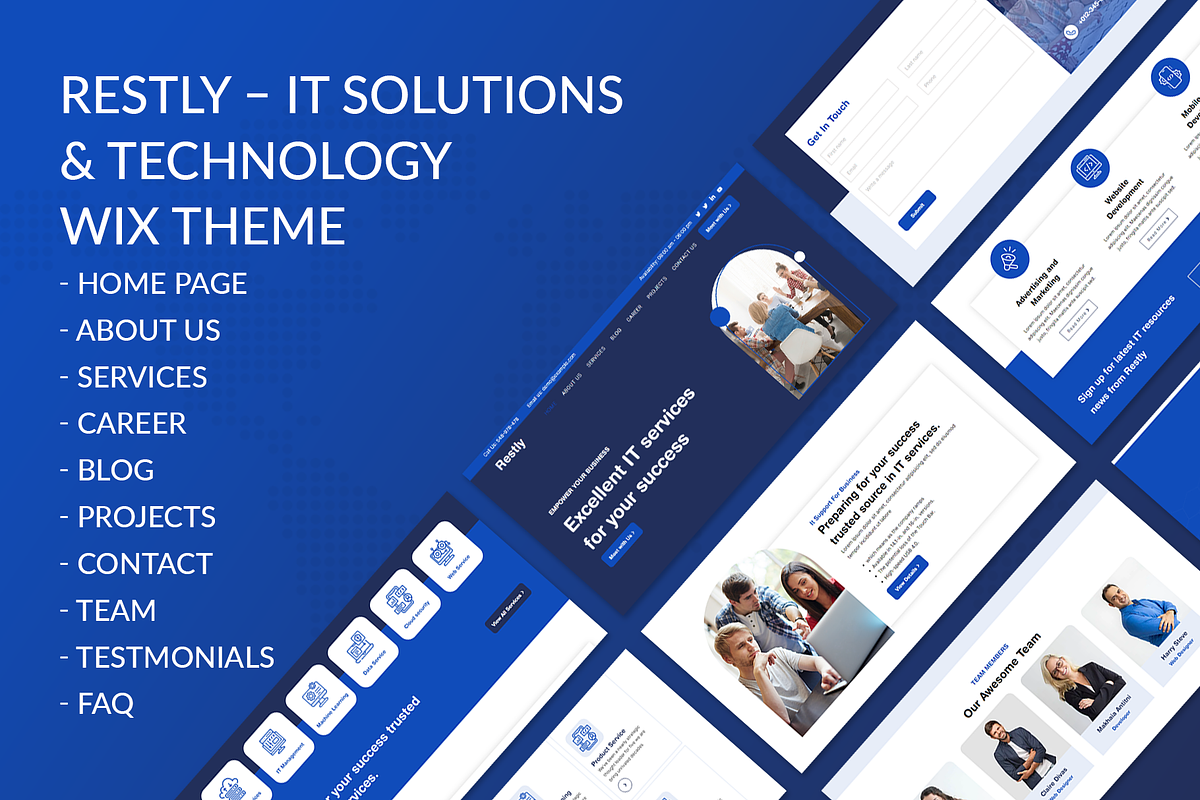 Restly – IT /Tech Solution Wix Theme, a Wix Template by Wix Creative Themes (Photo 1 of 3)