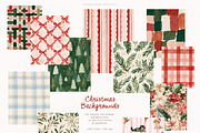 100 Christmas Backgrounds, a Background Graphic by PeDe Designs (Thumbnail 14 of 16)