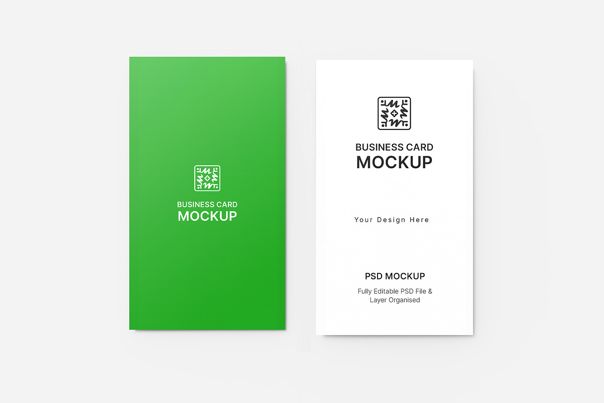 Vertical Business Card Mockup, a Product Mockup by graphypix (Photo 1 of 4)