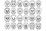 Cartoon Monsters Set 1 Procreate, a Brush Add-On by Disasterology Ink (Thumbnail 8 of 10)
