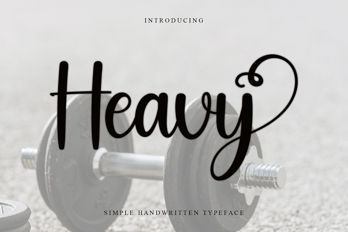 Heavy, a Script Font by InermediaSTUDIO (Photo 1 of 6)