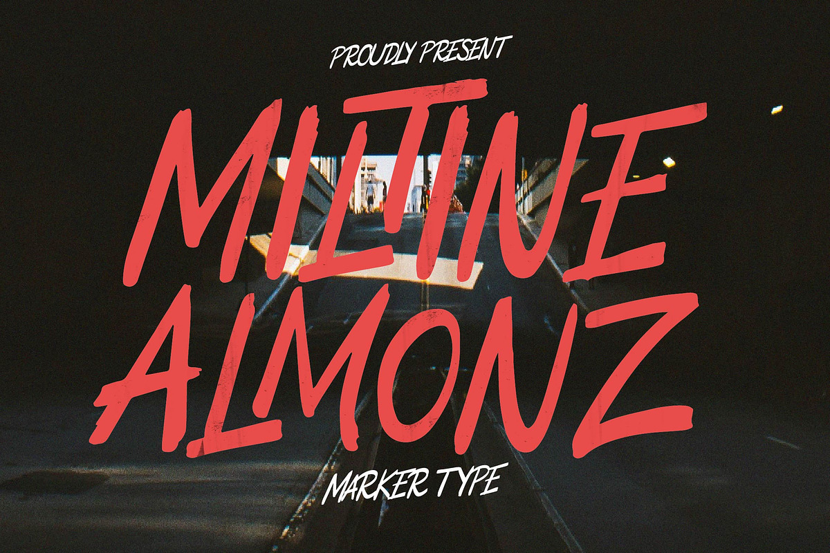 Miltine Almonz | Brush Font, a Script Font by Denustudios (Photo 1 of 12)