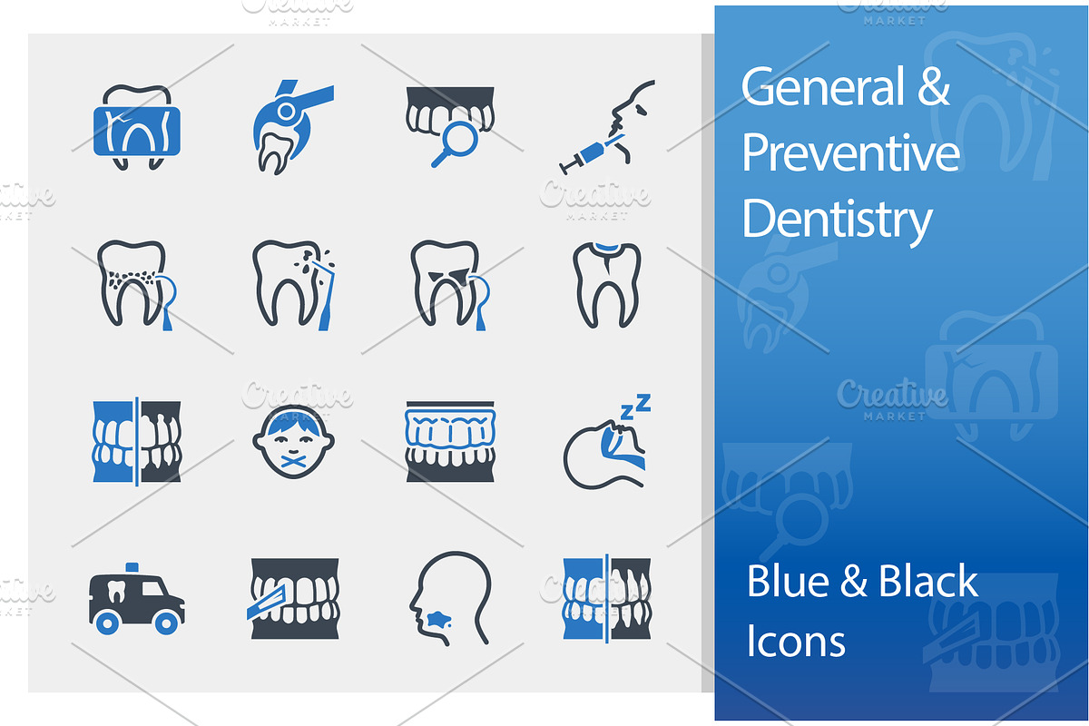General & Preventive Dentistry Icons, an Icon by introwiz1 (Photo 1 of 3)
