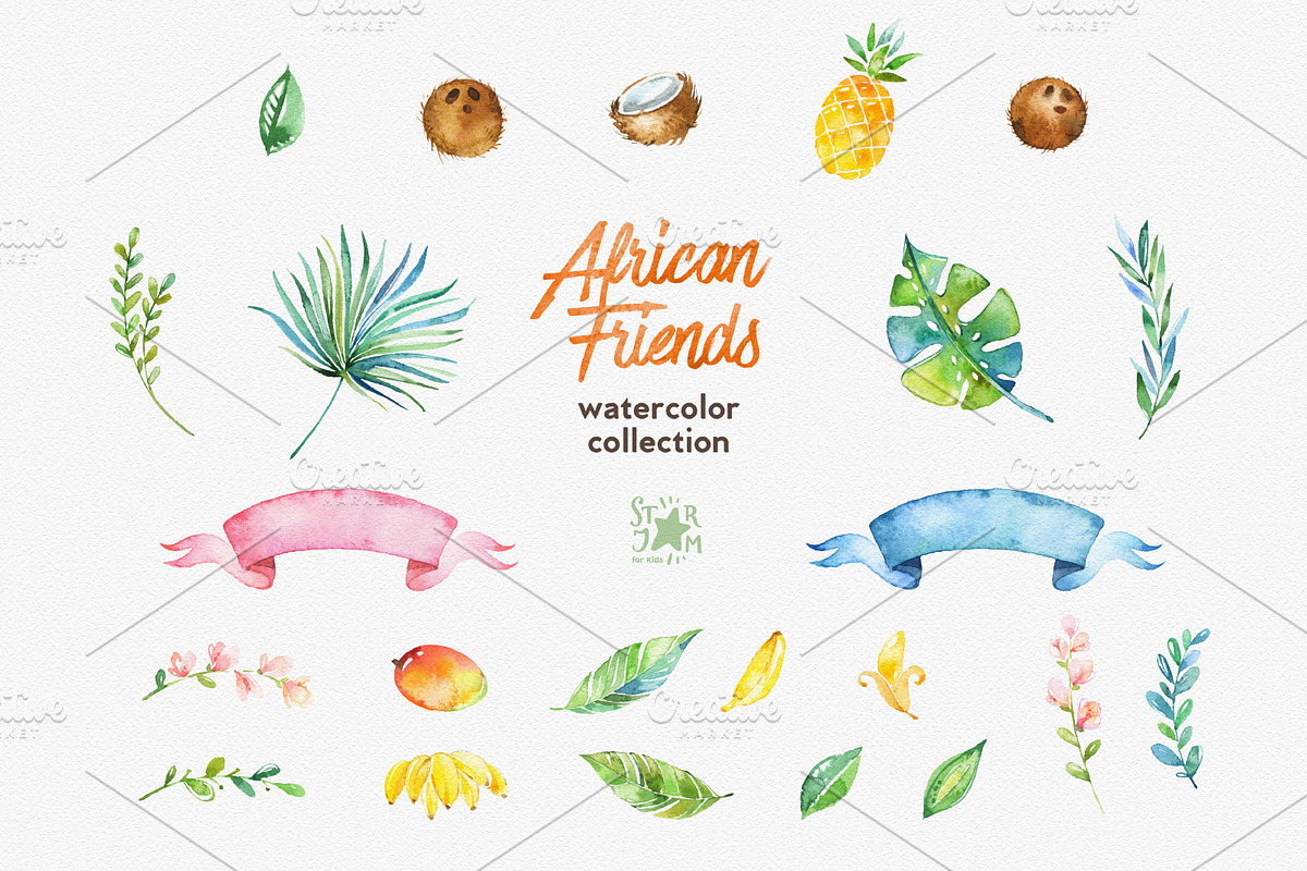 African Friends. Safari Collection, an Animal Illustration by StarJam (Photo 3 of 4)