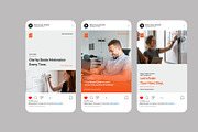 Orange Consultant Company Instagram, a Social Media Template by Neermana (Thumbnail 3 of 4)