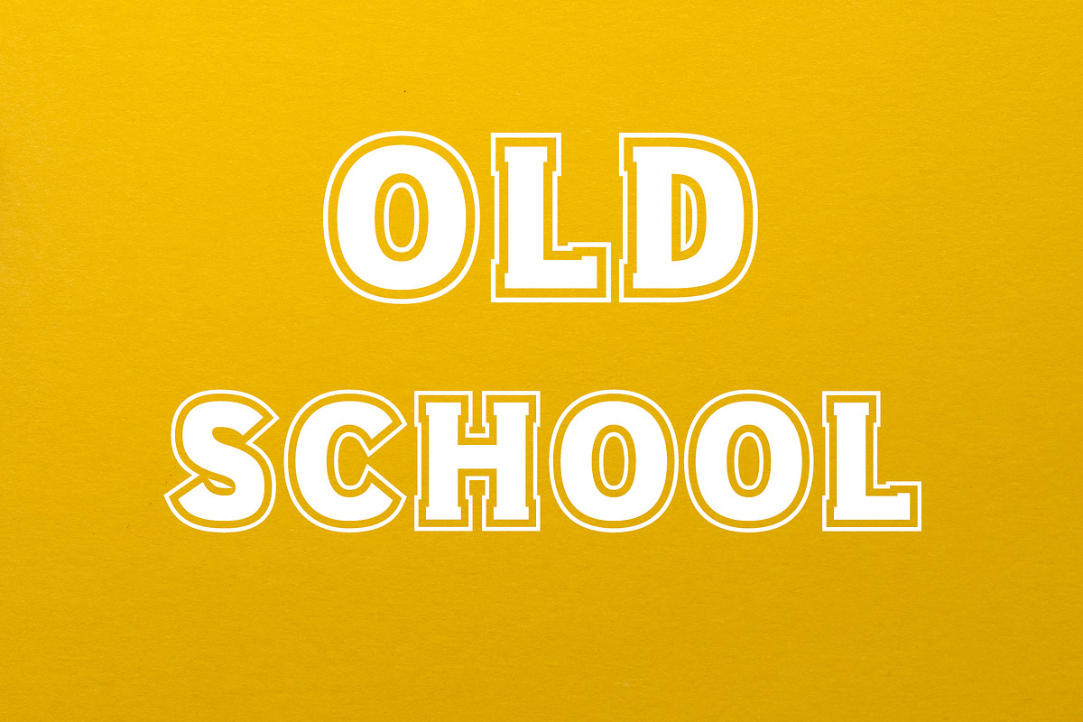 Old School 80s Font, a Slab Serif Font by vladocar (Photo 1 of 11)