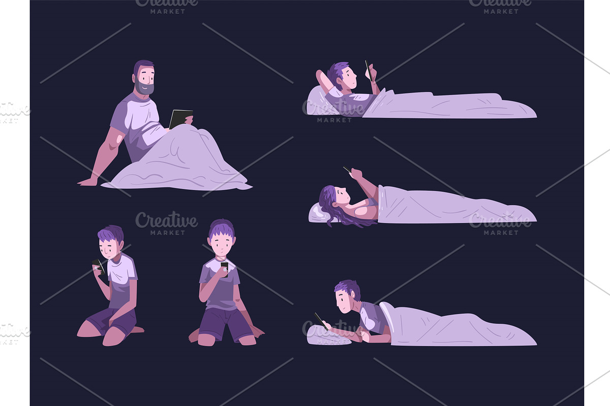 Man and Woman Character Using, a Person Illustration by TopVectors