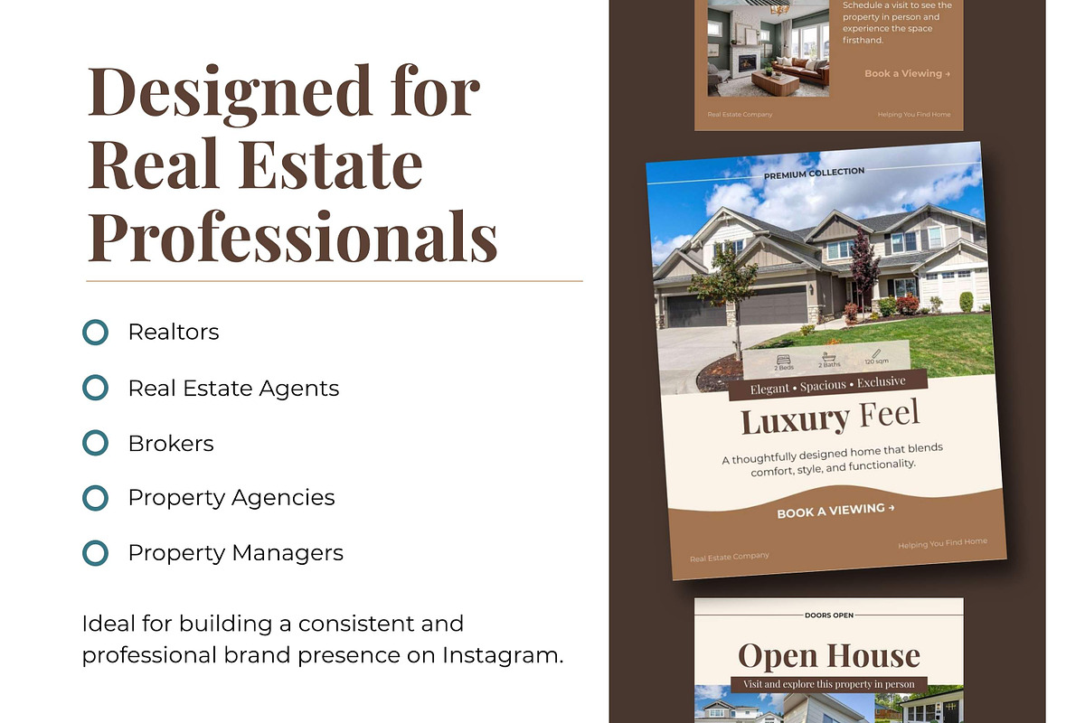 Warm Real Estate Instagram Template, a Social Media Template by Everyday Perfection (Photo 3 of 11)
