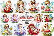 Spring baby fairy clipart, an Illustration by RobertsArt (Thumbnail 1 of 7)