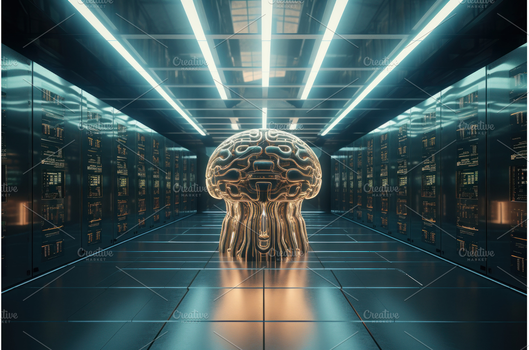 Intricate Brain data center, a Technology Photo by Ylivdesign