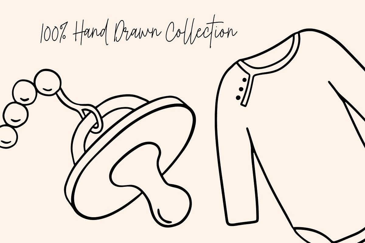 Baby line doodle set, an Object Graphic by ElenaPlatovaArt (Photo 4 of 10)