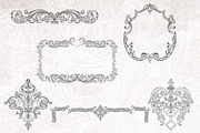 Vintage Baroque Borders & Designs, a Decorative Illustration by AW Studios (Thumbnail 9 of 11)