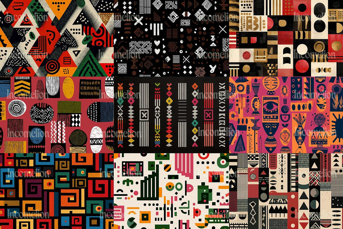 25 African Heritage Backgrounds, a Texture Illustration by Incomelion (Photo 4 of 11)
