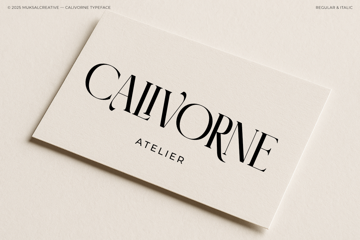 Calivorne - Modern Elegant Serif, a Serif Font by Muksal Creative (Photo 5 of 11)
