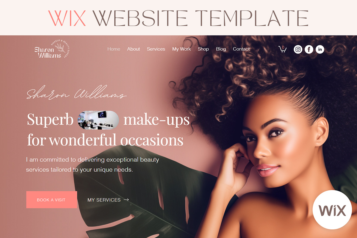 Beauty Salon Wix Website Template, a Wix Template by vectorocean